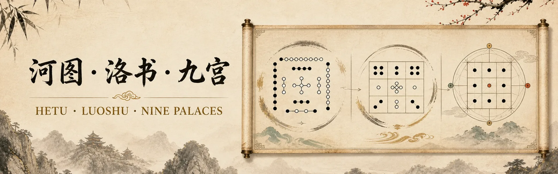 The Hetu, Luoshu and Nine Palaces in Chinese Cosmology